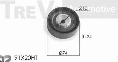 TREVI AUTOMOTIVE kd1164 -  Комплект ремня ГРМ